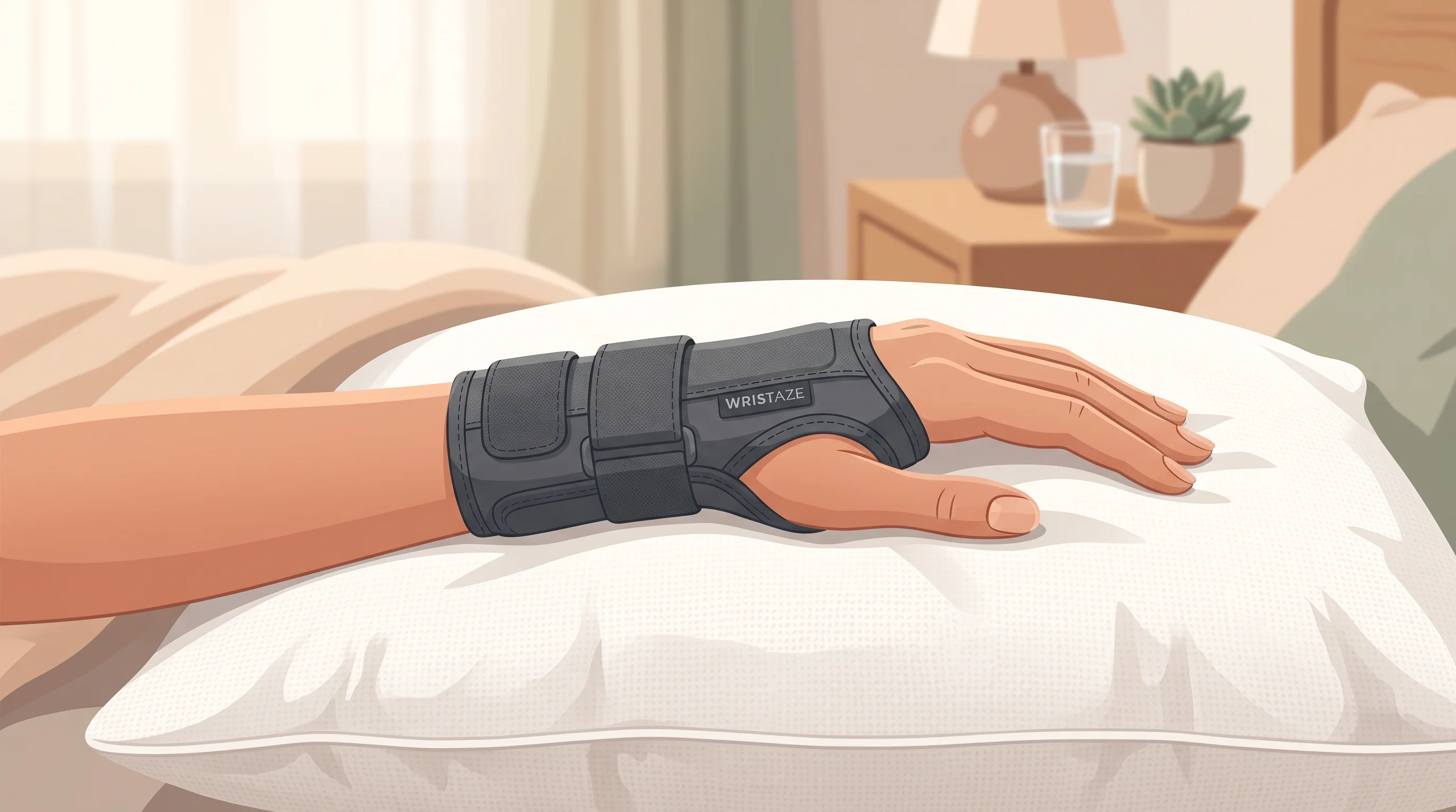 sleeping with a wrist brace