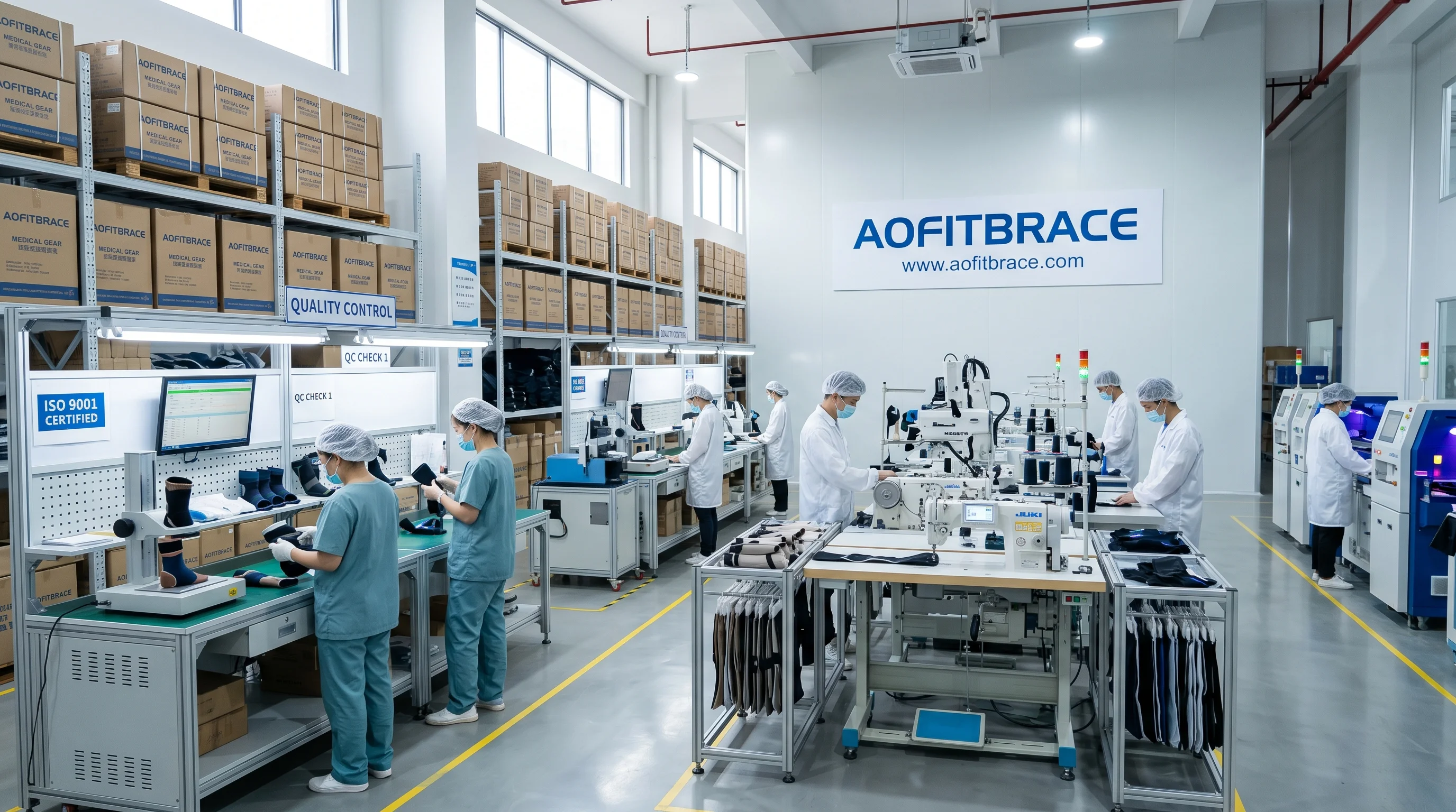 elbow brace manufacturer‘s production line