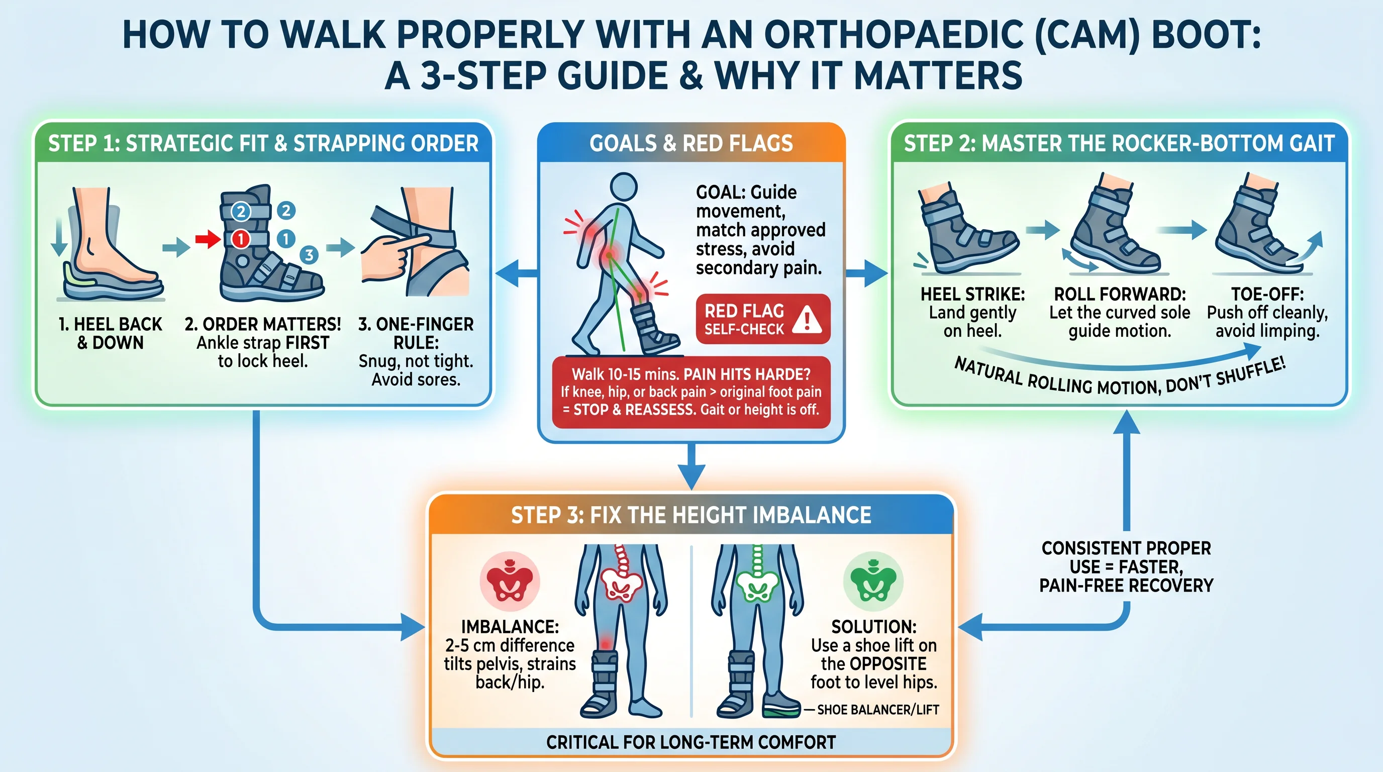 How to Walk Properly with Orthopaedic Boots?