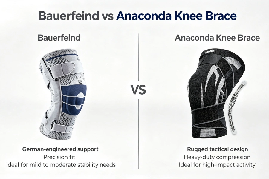 Bauerfeind vs Anaconda knee brace